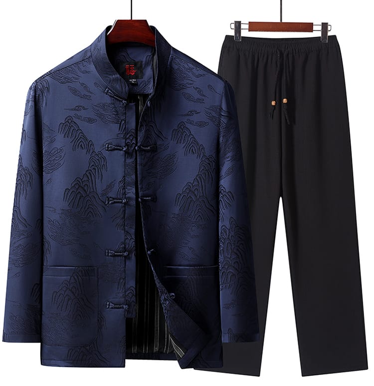 メンズのチャイナ風カジュアルスーツ