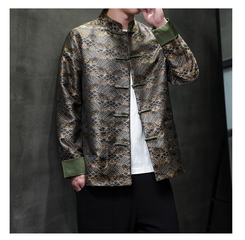 メンズのチャイナ長袖ジャケット"