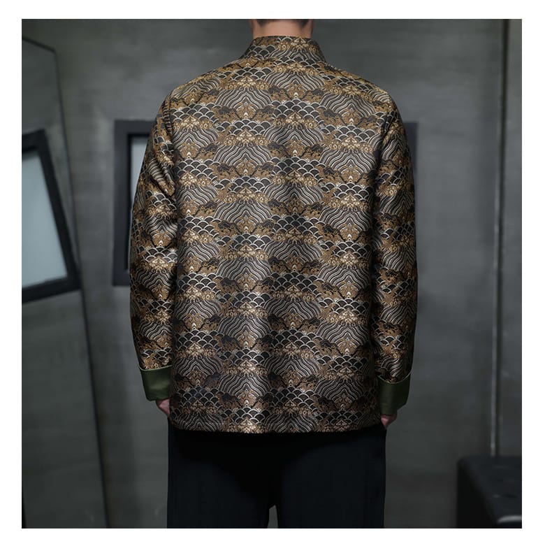メンズメンズのジャガード織チャイナジャケットのジャガード織チャイナジャケット