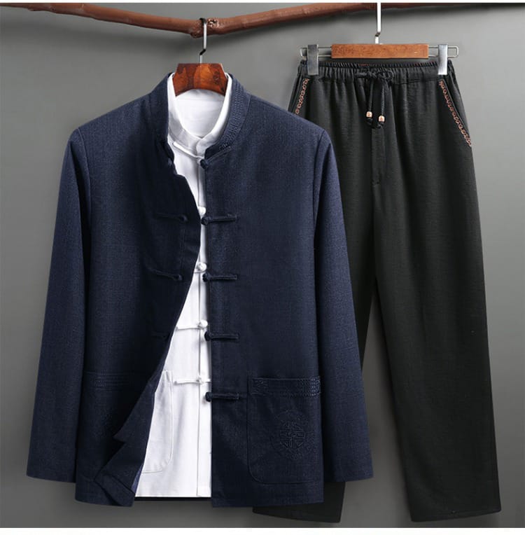 上下セットメンズチャイナジャケット
