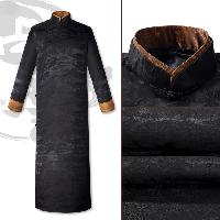 ダマスク織の高級生地を使用したチャンパオ。相声や舞台演出に最適なレトロなデザイン