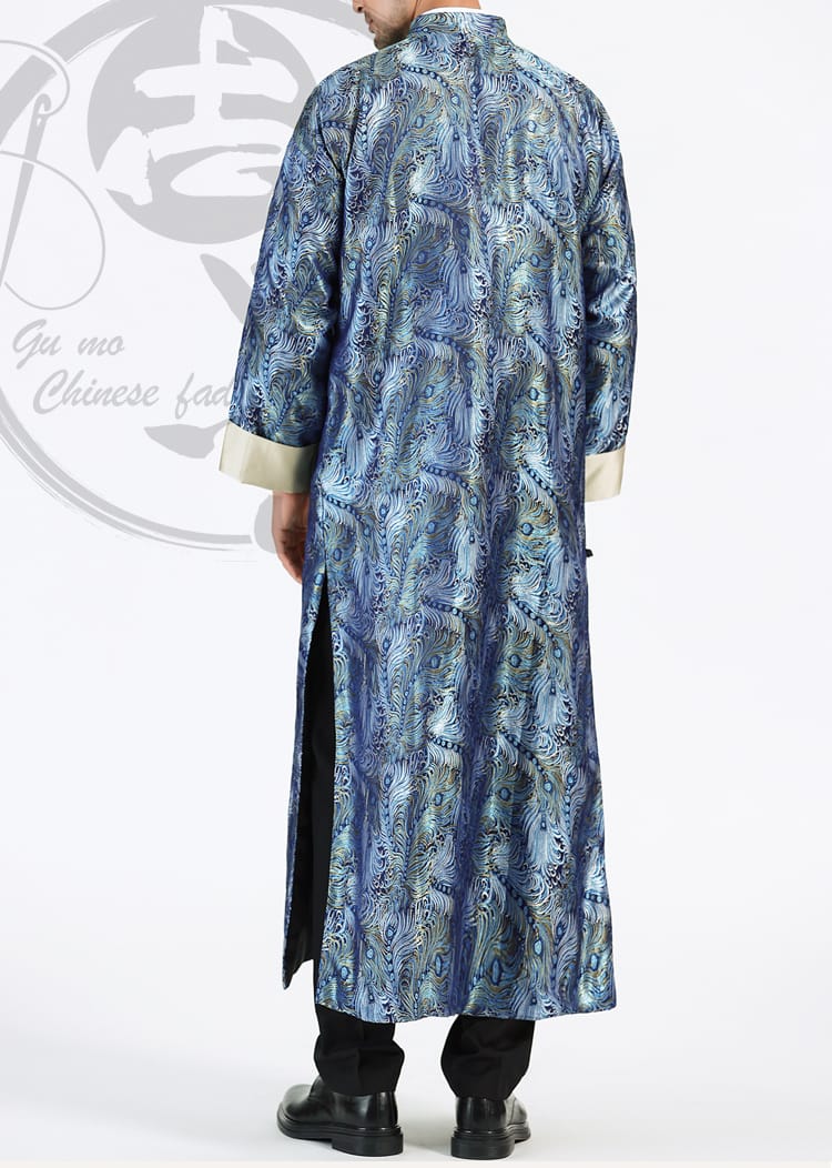 メンズの丈長中国服