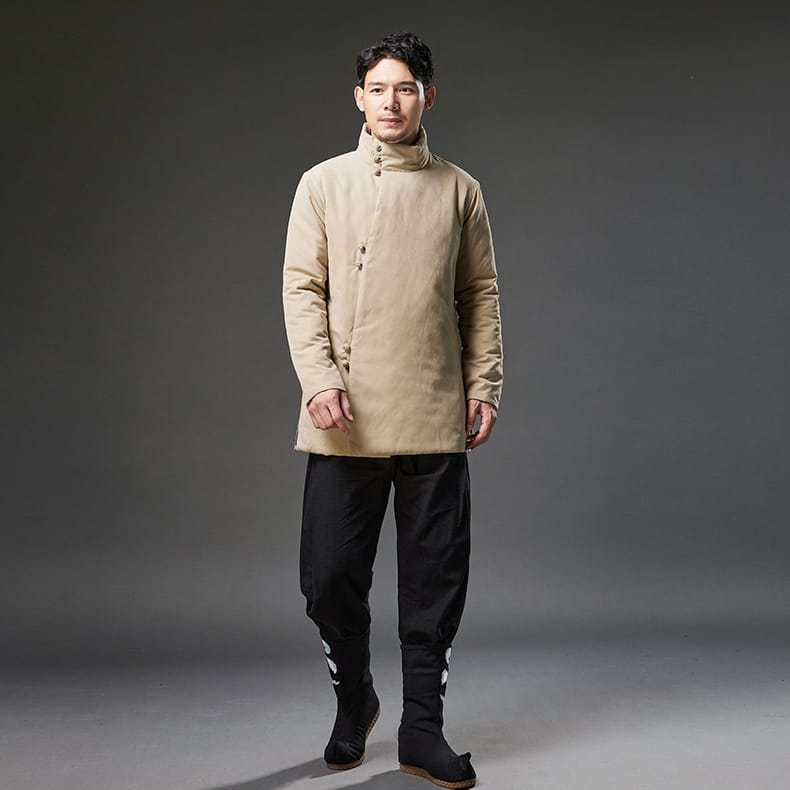 ハイネックの防寒中国服