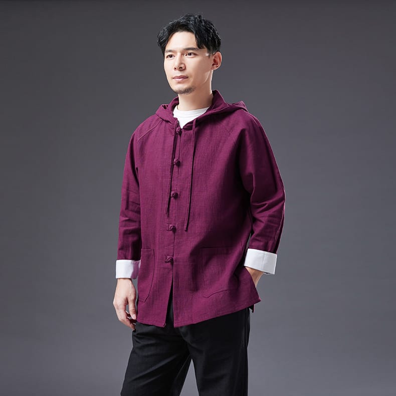 男性用のカフス袖チャイナジャケット