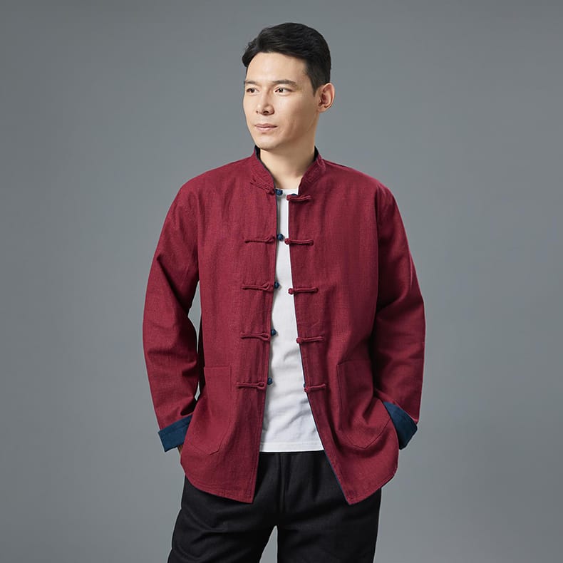 男性用のマオカラーチャイナジャケット