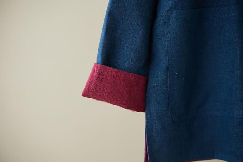 男性用のチャイナリバーシブルジャケット