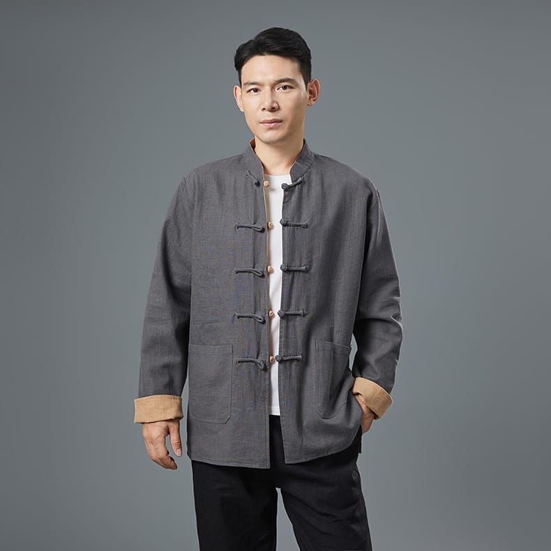 男性用のリバーシブルカンフー服"