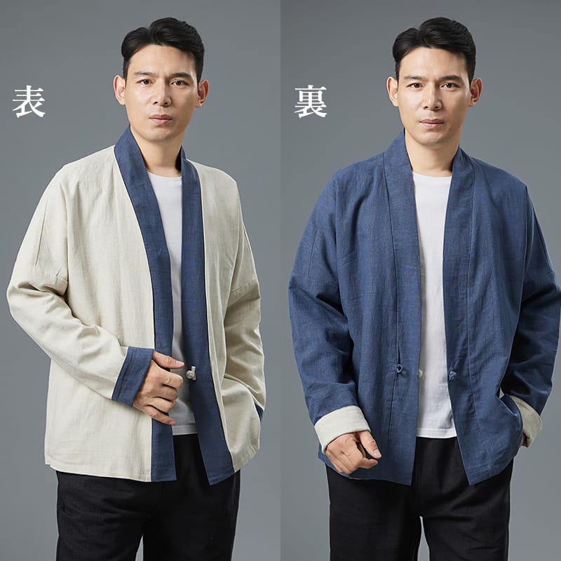 秋冬向けリバーシブルジャケット。二通りの着こなしが楽しめる