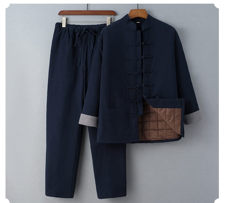 メンズの防寒チャイナ服