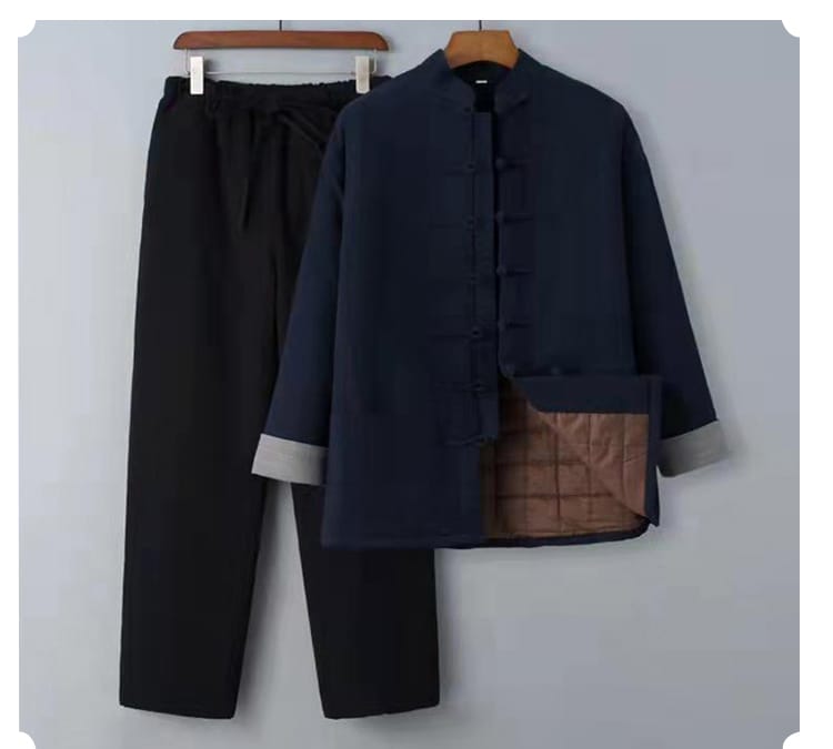 男性用の中綿中華風スーツ