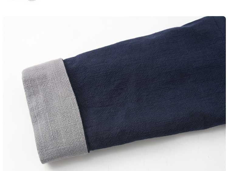 メンズの中綿中華風スーツ