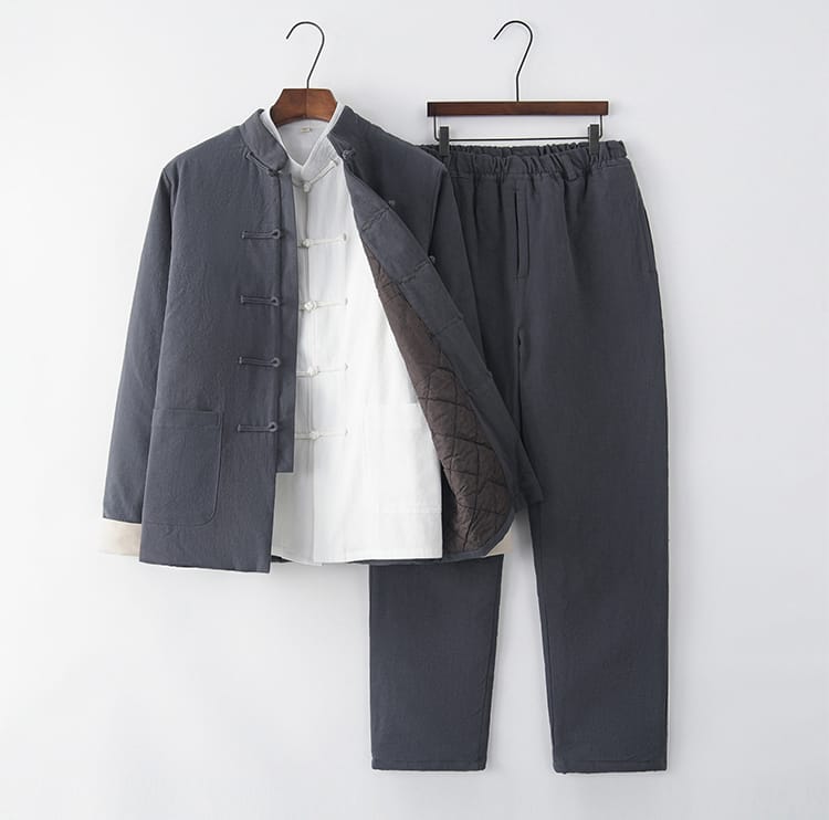 メンズの中綿カンフー服