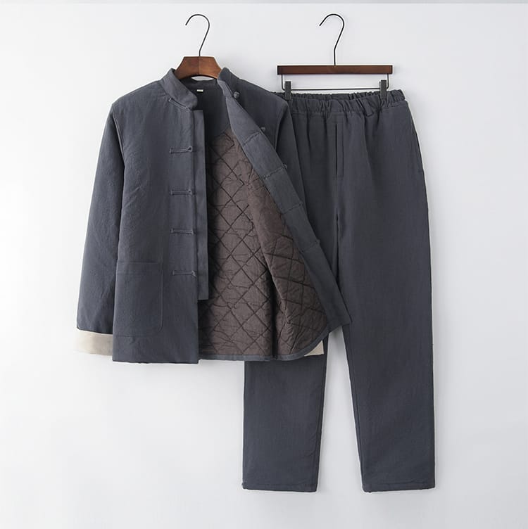 男性用の中綿カンフー服