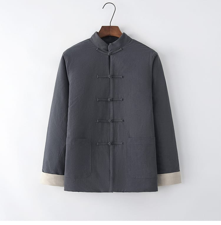 メンズの暖か中国風唐装3点セット