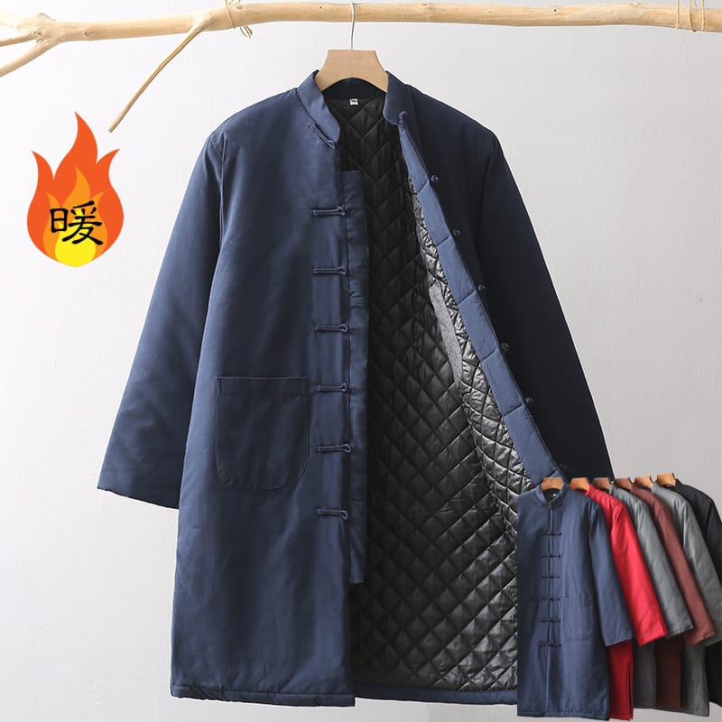 シルクコットンの中綿を使用したロングコートです。洗濯機洗いが可能