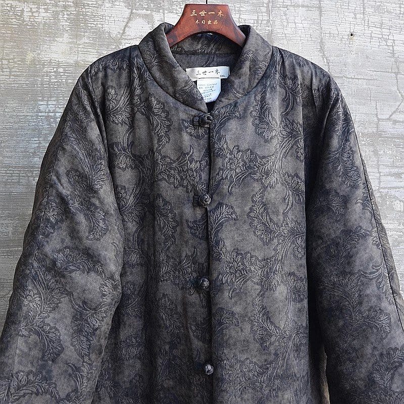 メンズの中華風中綿ジャケット