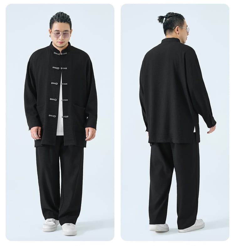 ビッグサイズの男性用チャイナカジュアルスーツ