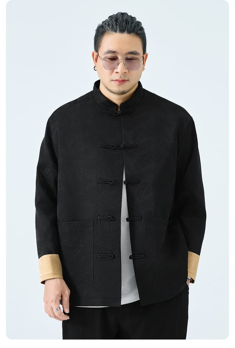 ビッグサイズの男性用チャイナカジュアルジャケット