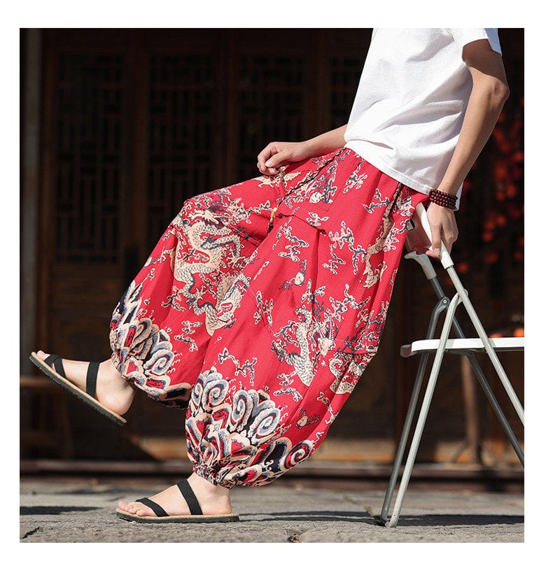 中華風のメンズパンツ