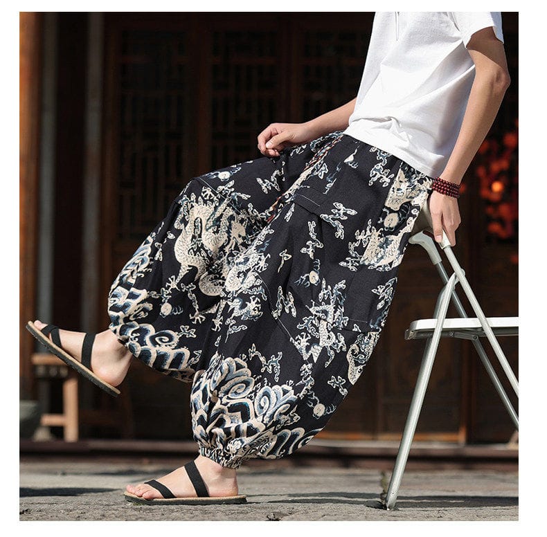 メンズの中国風パンツ