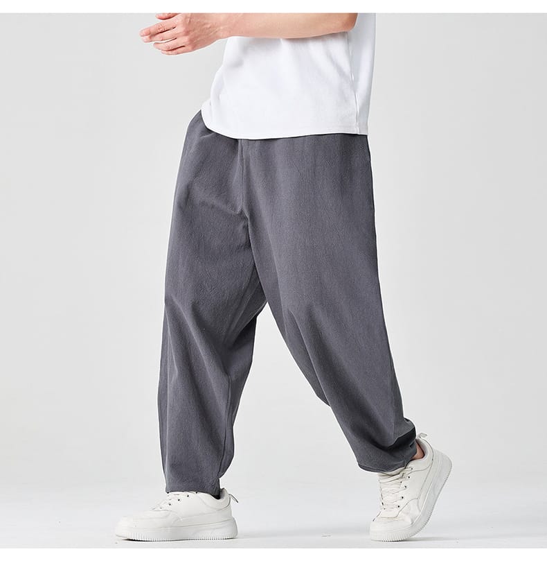 男性用のチャイナワイドパンツ