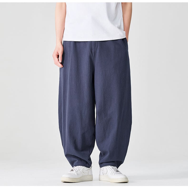 メンズのカンフーランタンパンツ