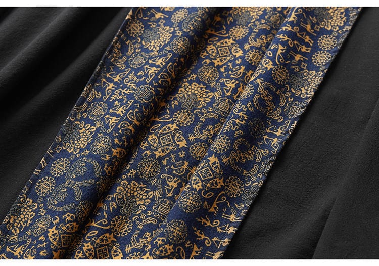 男性用のリバーシブルチャイナ羽織り