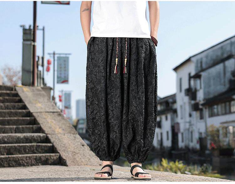 メンズのカンフーパンツ