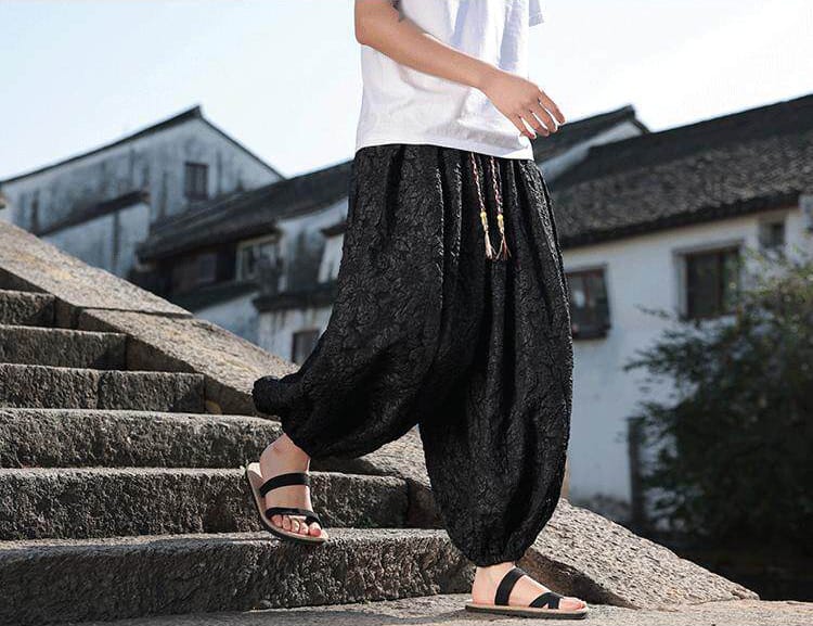 メンズの提灯チャイナパンツ