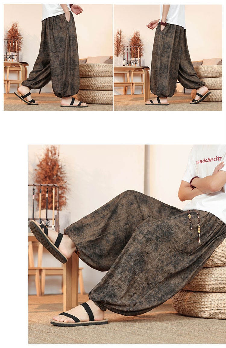 メンズのカンフーパンツ