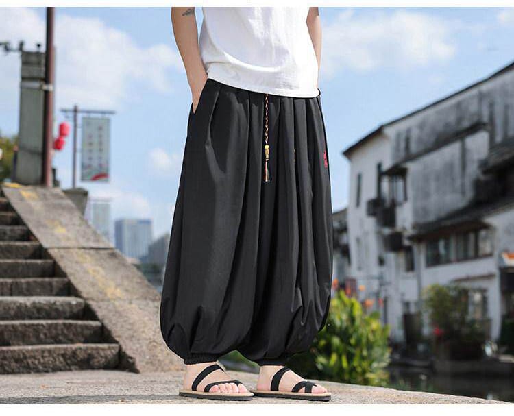 メンズのチャイナイージーパンツ