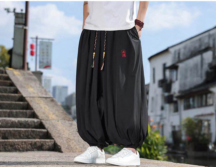 メンズの中国風パンツ