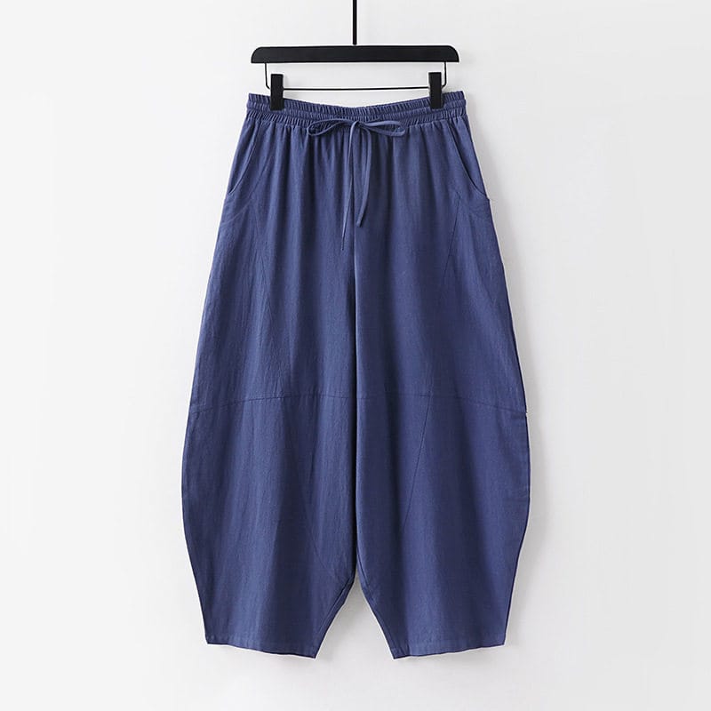 メンズのがっちり体型９分丈チャイナパンツ