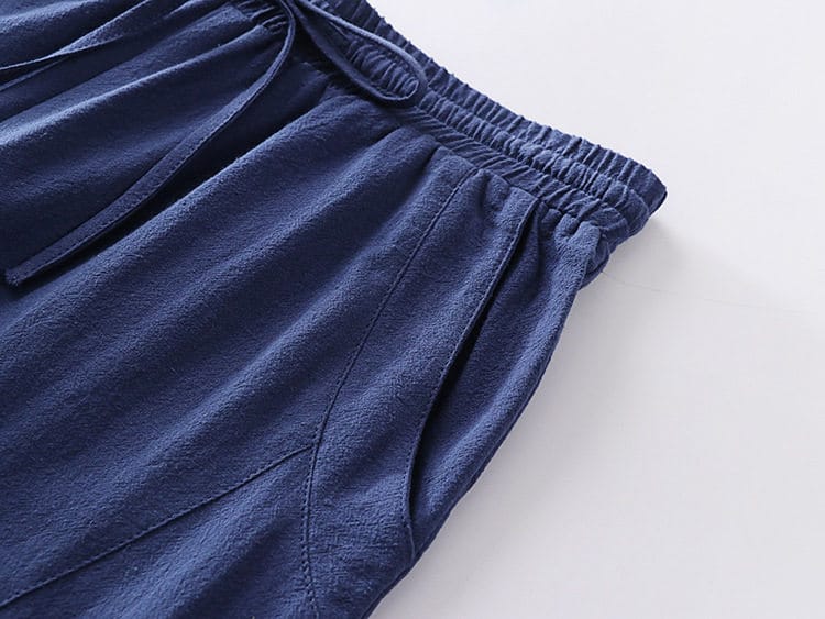 メンズの大きいサイズの唐装９分丈パンツ