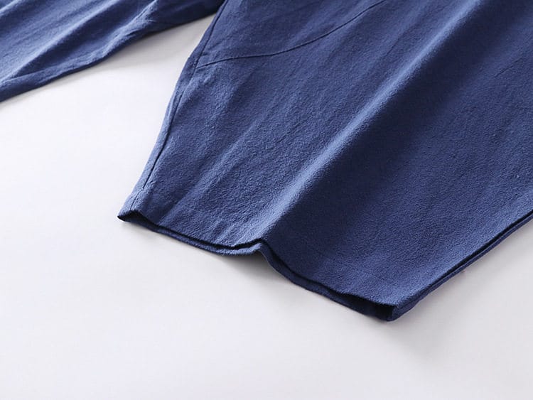 メンズの綿麻ゆったりカンフーパンツ