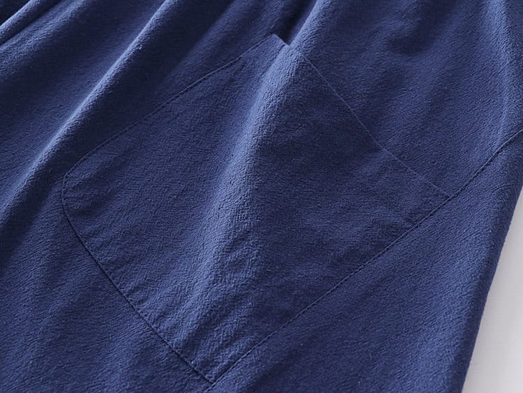 がっちり体型の太極拳練習服パンツ