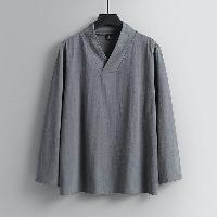 男性用の大きいサイズ中華風Tシャツ