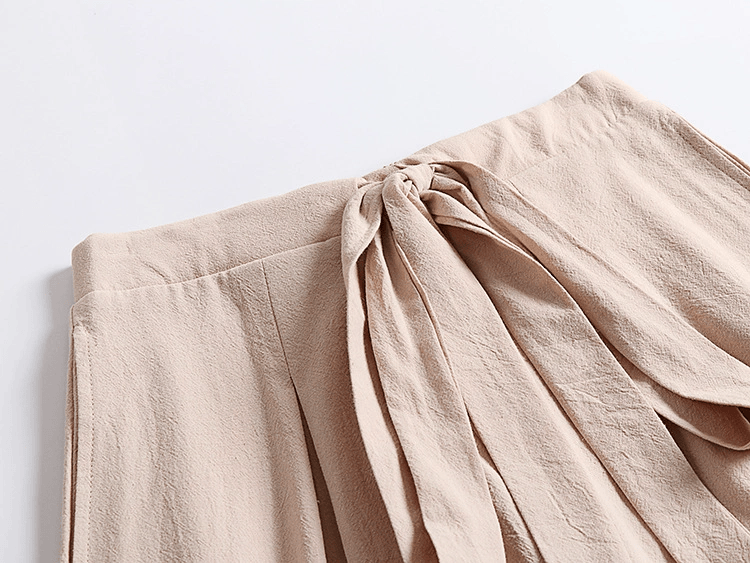 中華風の肥満体型のウェスト帯しめパンツ