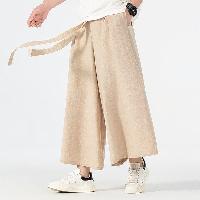 メンズのがっちり体型９分丈チャイナパンツ