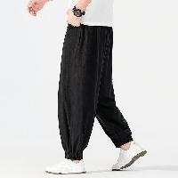メンズの綿麻ゆったりカンフーパンツ