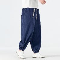 中華風のがっちり体型バルーンメンズパンツ