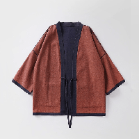 男性用の大きいサイズチャイナ風リバーシブル羽織