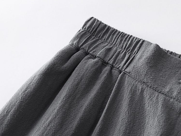 メンズの綿麻ゆったりカンフーパンツ