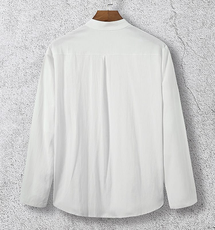 メンズの中華風カジュアルシャツ