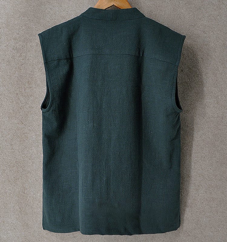メンズの中華風カジュアルベスト