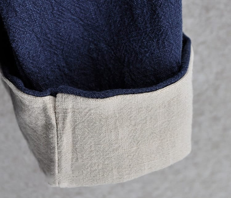 男性用の中華風カジュアルジャケットローブ