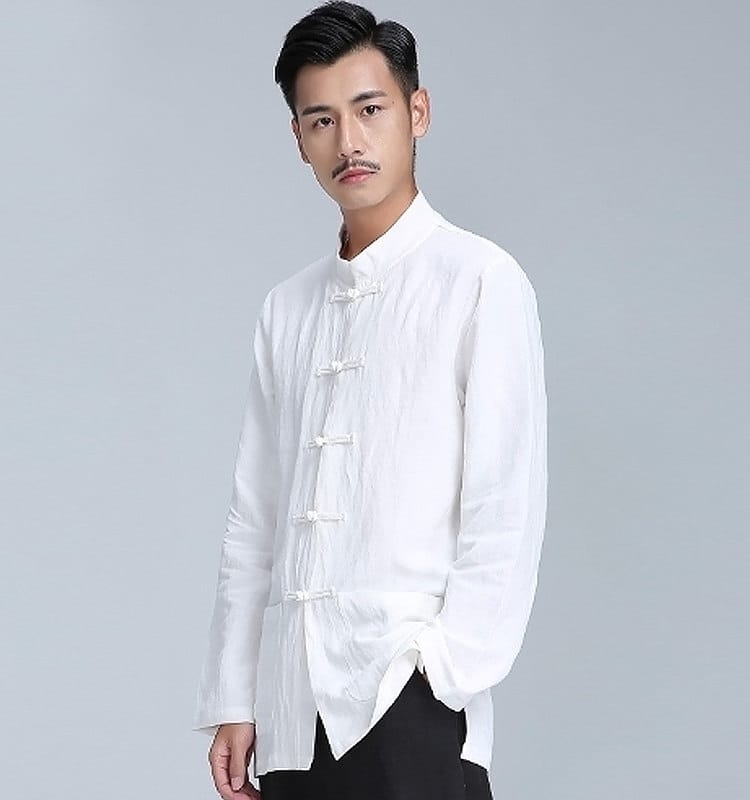 メンズの中華風カジュアルシャツ