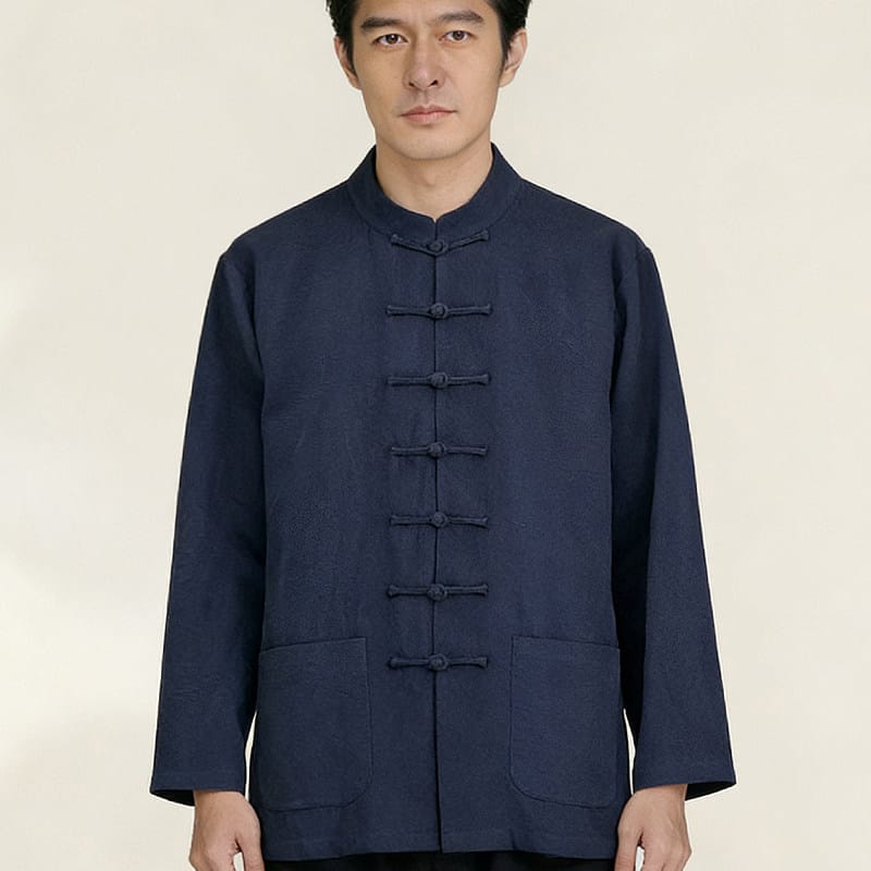 通気性に優れた綿麻素材のジャケット。春秋シーズンに最適なアウター