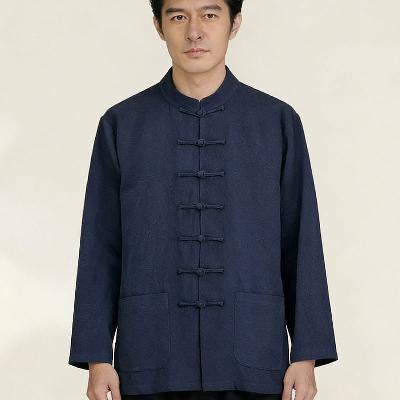 通気性に優れた綿麻素材のジャケット。春秋シーズンに最適なアウター