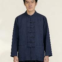 通気性に優れた綿麻素材のジャケット。春秋シーズンに最適なアウターです。